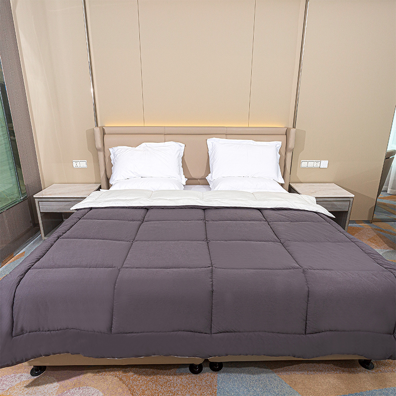 Grey All Duvet Insert - Box Design Bedding Comforter Lightweight Quilt Hotel Comforter dengan Tab Sudut